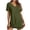 Army Green, variant on Women's V-Neck Short Sleeve Dresses Casual Vacation Dresses Twist Knot Loose Fit Summer Dresses