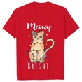 thumbnail image 4 of Camiseta con luces navideñas para mujer, camisetas con estampado gráfico de gato bonito, camisetas de manga corta, ropa de calle divertida, camiseta de marca, ropa femenina, 4 of 5