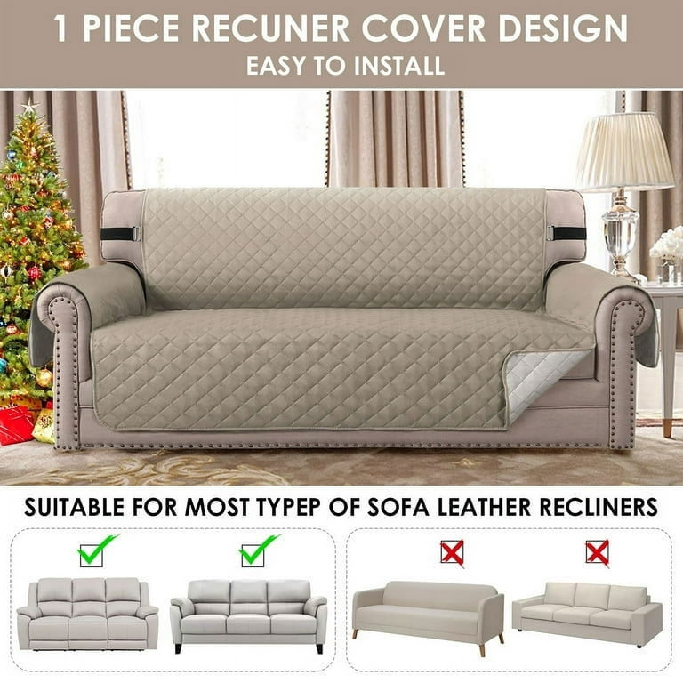 Cultiver 2 Seater Ultra Soft Reversible,3 Layer,Quilted Sofa Cover