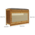 thumbnail image 3 of Denest Bamboo Shoe Bench Shoe Rack Organizer Entryway Storage Shelf Stool 26*10*18", 3 of 11