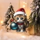 thumbnail image 3 of Christmas Kitty Car Pendant Backpack Pendant Christmas Home Decoration, 3 of 4