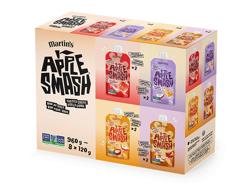 Appke Smash Variety Pack 8pk, Size/Quantity - 120g x 8 units per carton