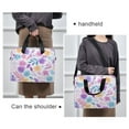 thumbnail image 6 of 16" Laptop Tote Bag Laptop Sleeve Case Computer Briefcase for Work & Travel Pink and Purple Flowers, 6 of 8