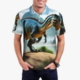 thumbnail image 1 of Balery Lake Forest Dinosaur A Camisa Polo de Hombre con Estampado, de Manga Corta y Tejido Medio, Camisa Tipo Golf Polo-Medium, 1 of 6