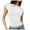 White, variant on T Shirts for Women Backless Summer Crop Tee Tops Open Back Short Sleeve Cute Slim Fit Shirt Black Fashion Casual Blouses L