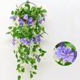 thumbnail image 2 of OAVQHLG3B Artificial Hanging Flowers, Fake Plastic Faux Hanging Plants Morning Glory Vines for Indoor Outdoor Garden Porch Eave Wedding Wall Décor, 2 of 5