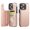 Rose Gold, variant on for iPhone 16 Pro Max Wallet Case with Card Holder, PU Faux Leather Kickstand Card Slots Case, Double Magnetic Clasp and Durable Shockproof Cover