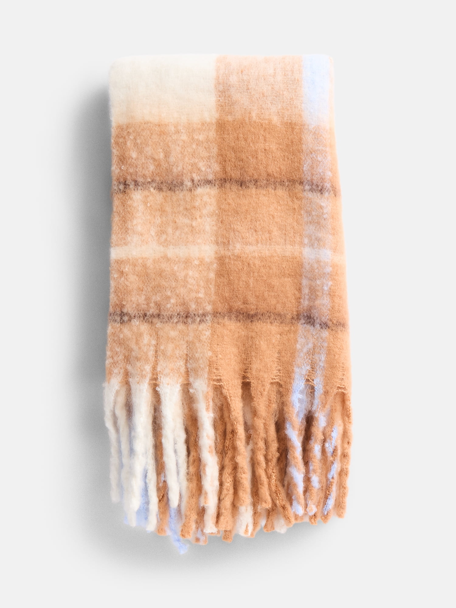 Scenario Women's Heritage Plaid Scarf with Fringe Trim