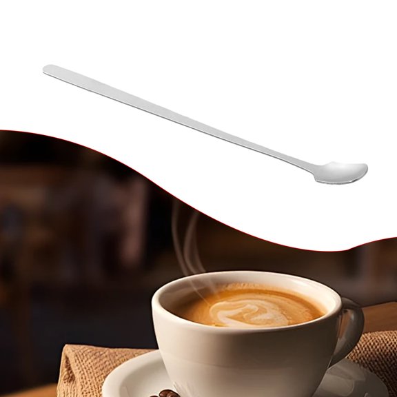 Kitchen Bar Tea Long Handle Stainless Steel Coffee Stirrers Milk Spoon Teaspoon Silver 15Cm YIWEI