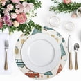 thumbnail image 4 of Ryvnso Christmas Trees Gift Round Plate Mats Dining Table Placemat Set of 4 for Holiday Decoration, 4 of 7