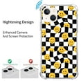 thumbnail image 4 of Trippy Check Smiley Case Compatible with iPhone 14,Unique Art Design TPU Bumper Cover Case, 4 of 6