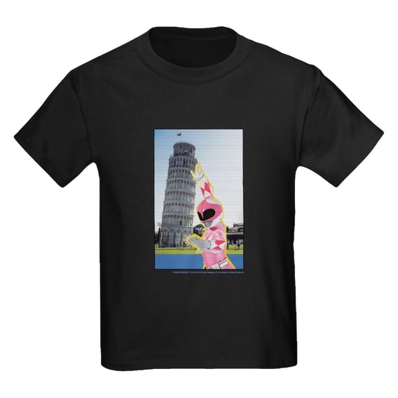 CafePress - Power Rangers Pink Ranger At The Lean Kids T Shirt - Dark T-Shirt Kids XS-XL