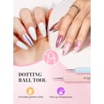 thumbnail image 6 of MelodySusie 6Pcs Nail Art Brush Set, Professional Painting Tools with Liner Flat Angled Gel Carved Brushes and Dotting Pen for Home and Salon, Colorful, 6 of 9