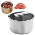 thumbnail image 2 of Meatball Maker with 12 Holes, 5.51X3.35" Stainless Steel Meat Extrusion Tool, Meatball Molding Pot, Manual Stuffed Meatball Shaper, Homemade Fish Ball Making Gadget, Kitchen Food Press Accessory, 2 of 7