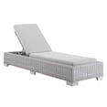 thumbnail image 4 of Modway Conway Sunbrella? Outdoor Patio Wicker Rattan Chaise Lounge in Light Gray Gray, 4 of 11