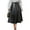 Black, variant on Women Summer High Waist PU Leather Pleated Umbrella Skirts