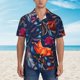 thumbnail image 2 of Balery Tropical Flower Camisas hawaianas de manga corta para hombre, camisas playeras de corte holgado, camisas de vacaciones con botones,XX-Large, 2 of 7