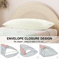 thumbnail image 2 of PiccoCasa 2 Pcs Body Pillowcases Microfiber Envelope Long Pillowcover, King Cream, 2 of 8