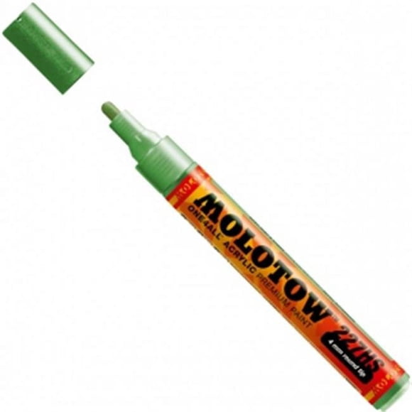 Molotow M227304 4 mm Round Tip Acrylic Pump Marker, Metallic Light Green