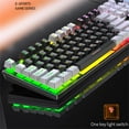 thumbnail image 3 of 104 Keys Gaming Keyboard Wired Color-Blocking Backlight Mechanical Feel Desktop Computer Keyboard for Desktop Laptop, 3 of 7