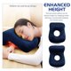 thumbnail image 3 of DEEPCRAFF Almohada Para Oficina Y Viaje Color Azul Oscuro Con Hueco Para Y Soporte Confortable, 3 of 6