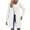 Hooded Jackets-White, variant on Gamivast Long Sweatshirts for Women Hooded Full Zip Cuffed Sleeve Jackets with Pockets Loose Casual Drawstring Solid Winter Outerwear Fall Fashion Outfits 2025