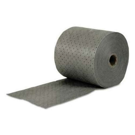 Sorbent Roll, 20 gal, 15 in x 150 ft, Universal, Gray, Polypropylene