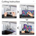 thumbnail image 5 of Yayeee Faucet Mat for Kitchen Sink 30" Diatomite Long Splash Guard Pad, Vibrant Stained Glass Pattern, 2 Pack, 5 of 7