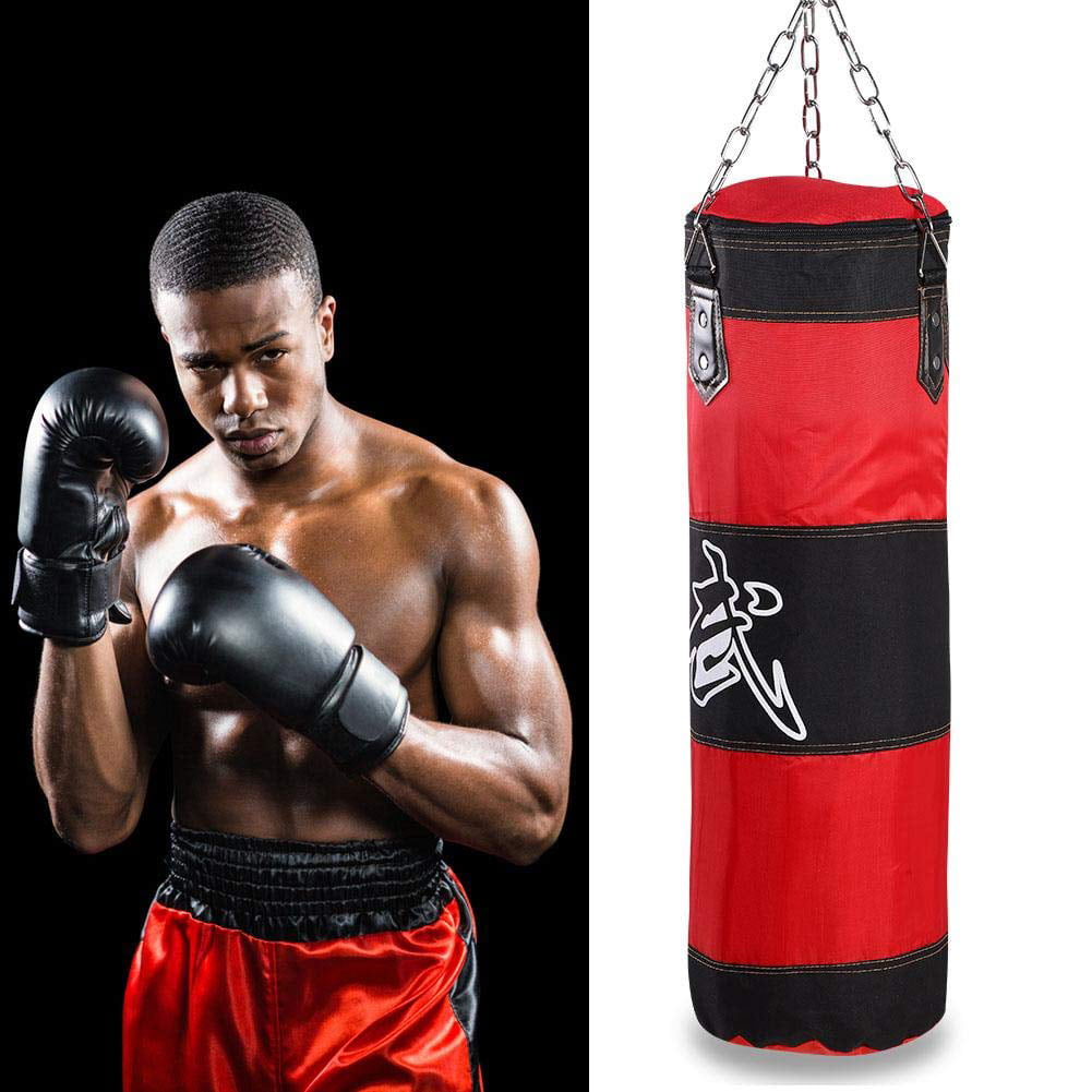 Junior 2Ft Filled Punching Bag Kicking Hanging Boxing Kids MMA Fitness Training 