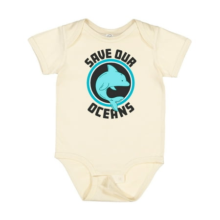 

Inktastic Save Our Oceans with Dolphin Gift Baby Boy or Baby Girl Bodysuit