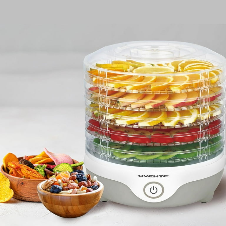 OVENTE Food Dehydrator Machine with 5 Stackable Clear Trays and Drying  Space, 240W Electric Food Preserver and Dryer for Snacks, Beef Jerky,  Fruits