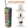 thumbnail image 6 of 20oz Pioneer Flower Floral Print Pattern Skinny Tumblers Stainless Steel Tumbler with Lid and Straw,Vacuum Insulated Double Wall Travel Tumbler Cups with Cleaning Brush for Coffee,Tea, 6 of 6