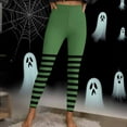 thumbnail image 4 of Abomasnow Women's Halloween Costumes Leggings High Waist Halloween Stripe Print Tights Ankle Length Footless Stretchy Leggings, 4 of 9