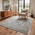thumbnail image 4 of GENIMO 2'x3' Persian Area Rug, Machine Washable Non Slip Low Pile Rug for Entryway Front Door Kitchen Bathroom, Dusty Blue, 4 of 5