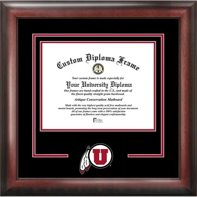 Campus Images Cornice Per Diploma Utah Utes Spirit – 21,6x27,9 Cm, In Legno, Licenza Ufficiale, Fatta A Mano