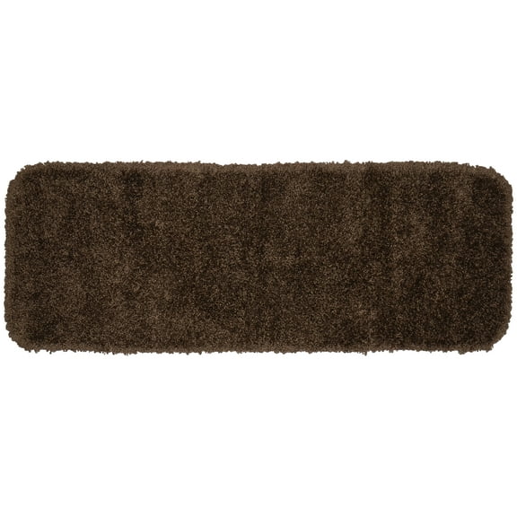 Garland Rug Serendipity Washable Nylon Chocolate Bathroom Runner, 22" x 60"