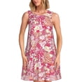 thumbnail image 1 of Vsdgher Robes d'Été Imprimé Doux pour Femmes Robe de Plage Décontractée Col en U Sans Manches Robe d'Été Ample avec Poche, 1 of 7