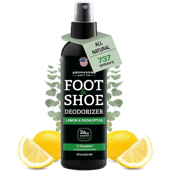 Aromasong Shoe & Foot Spray, Natural Odor Eliminator, Extra Strength, 24 Hour Freshness, Refreshing Scent, 4 oz