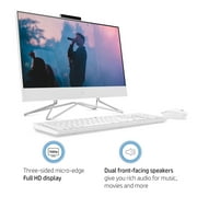 HP 22 All-in-One PC, Intel Pentium Silver J5040, 4GB RAM, 128GB SSD, Snow White, Windows 11 Home in S mode, 22-dd0123w