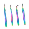 thumbnail image 2 of 4Pcs False Eyelash Tweezers Stainless Steel Professional Eyelash Extension Tweezers Color Ti Gold Suit, 2 of 7