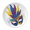 Blue Feather Head Happy Carnival Of Venice Plate Decorative Porcelain Salver Tableware Dinner Dish