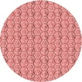 thumbnail image 1 of Ahgly Company Indoor Round Patterned Pastel Pink Area Rugs, 7' Round, 1 of 6