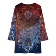 thumbnail image 4 of Mandala - Fire & Ice yang version Long Sleeved Dress luxury evening dresses for women dress for woman, 4 of 4