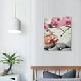 thumbnail image 4 of Creowell  Orchid Flower Painting Wall Art Zen Stones Pink Floral Pictures Prints Peaceful Meditation Artwork Home Bathroom Yoga Room Spa Decoration Ready to Hang 16x20 in, 4 of 5