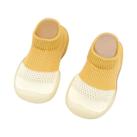 

fvwitlyh Slip on Shoes for Toddlers Walkers Mixed Indoor Elastic Baby Mesh First Shoes Toddler Colors Toddlers Boys Shoes