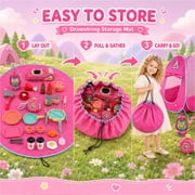 JoyStone 32PCS Kids Camping Playset with Tent and Picnic Mat, Pink Pretend Camping Set with Mist… — $26.49 (34% off)