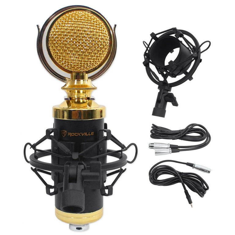 Soundcraft 3-Person Podcast Podcasting Recording Kit  w/Mics+Stands+Headphones - Rockville Audio