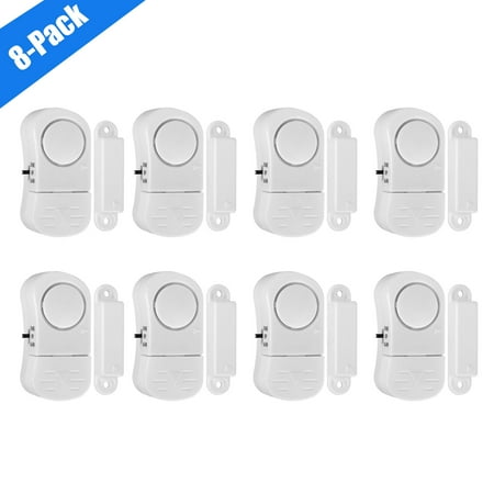- Mini Wireless Window Door Security Alarm System Magnetic Sensor, Set of 8