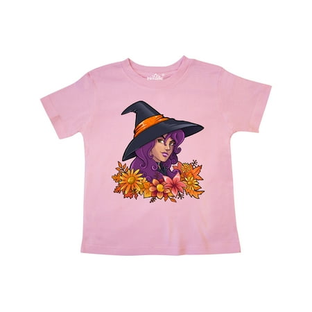 

Inktastic Witch with Autumn Flowers and Leaves Gift Toddler Boy or Toddler Girl T-Shirt