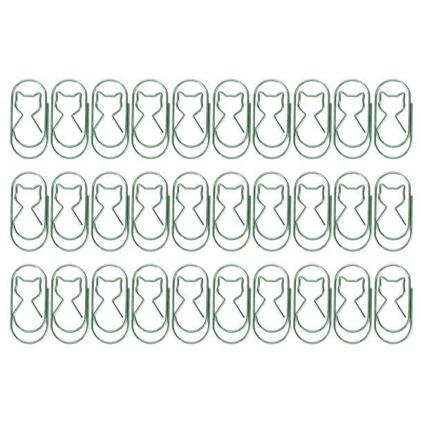 30 clips de papel de hierro con forma de gato, multifuncionales, para notas, para organizar documentos de oficina.